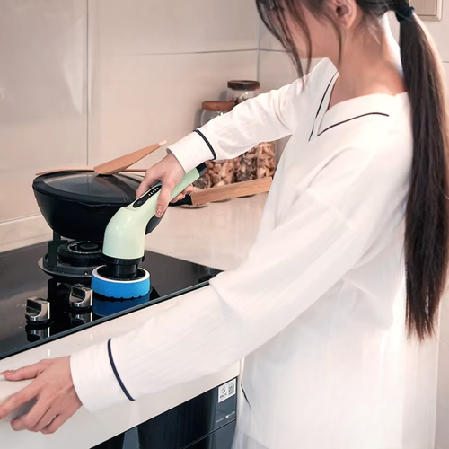 Fregadora Eléctrica Giratoria 9 en 1 Multiusos con Extensión