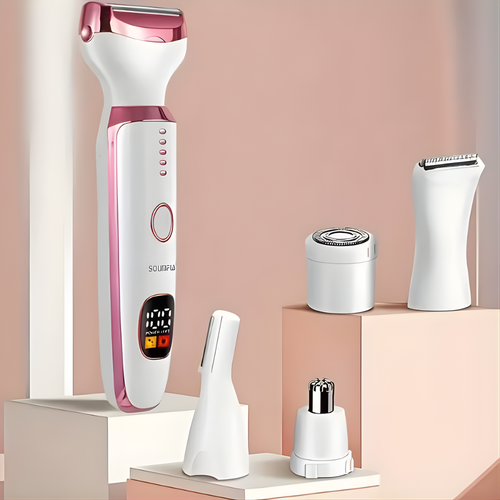 Depiladora Eléctrica Femenina 5 en 1 con Pantalla LED